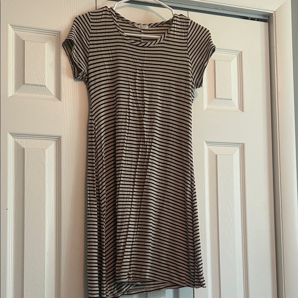 Black and White Striped Dress